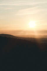 sunrise over the mountains
