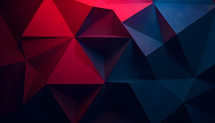 Fototapeta premium geometric triangle red and black abstract background