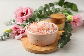 Sea salt, concept of relax, spa and self care