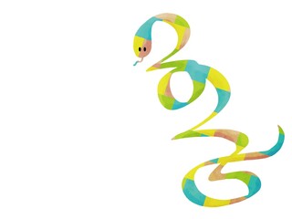 巳年シンプルな年賀状