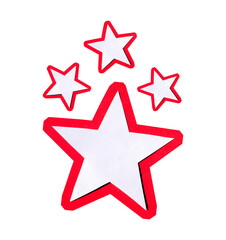 red stars on white background