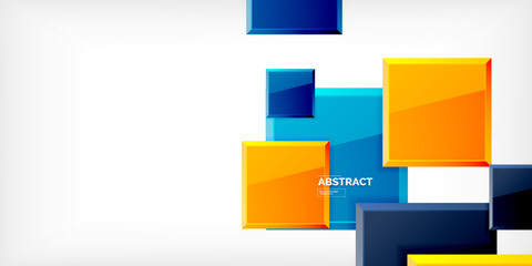 Shiny glossy metallic or plastic square design background. Vector Illustration For Wallpaper, Banner, Background, Card, Book Illustration, landing page