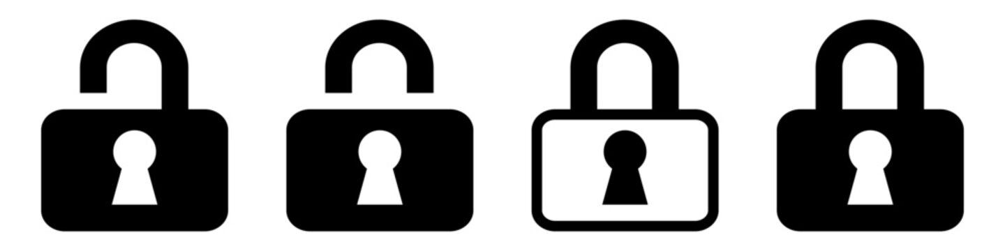 adlock logo vector design,locked and open symbol,keyhole and padlock,editable security icon,badge,unlock ,locked,key