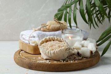 Sea salt, concept of spa and self care