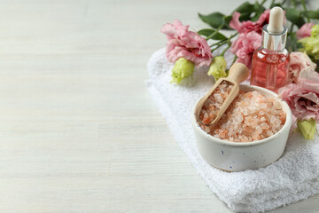 Sea salt, concept of spa and self care