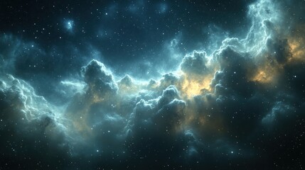 Cosmic Nebula with Stars