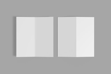 Obraz premium DL Bi-Fold Brochure Mock-Up on a gray background