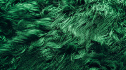 Fototapeta premium Soft Fluffy Green Faux Fur Texture Background 