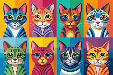 Cat Vector Set Collection - Graphic Clipart Design for Cat Lovers and Designers