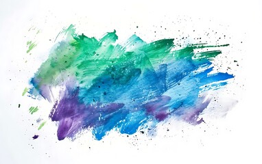 Abstract watercolor brush strokes painted background.