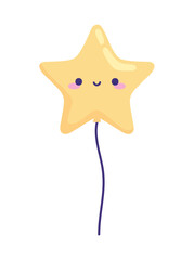 kawaii birthday star balloon