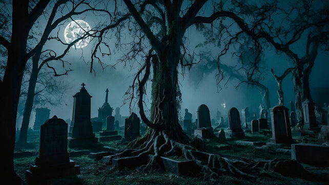 spooky halloween night