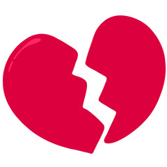 red broken heart icon