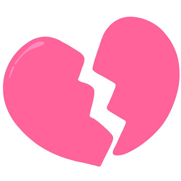 recommend clip art: pink broken heart icon