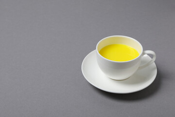 Moon or turmeric milk, concept of tasty drink