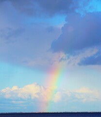 Tęcza, chmury, kolory, zjawisko pogodowe, pogoda © Adam