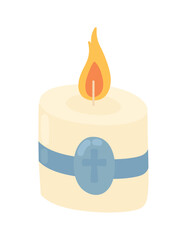 candle on a candlestick catholic religion