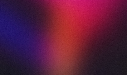 Grainy gradient background with color flow, pink purple red orange abstract noisy texture backdrop design with vibrant glowing bright shine colors, copy space