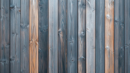 Naklejka premium Rustic wooden wall with deep rich textures and varying shades of blue and brown, creating warm and inviting atmosphere
