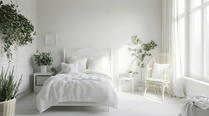 Unisex children's room interior background.