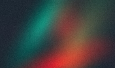 Grainy gradient with vibrant color flow shaped background, red blue abstract noise texture backdrop design, bright, shine, glowing colors, copy space.