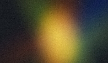 Grainy gradient with vibrant color flow shaped background, orange green blue abstract noise texture backdrop design, bright, shine, glowing colors, copy space.