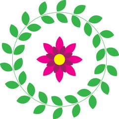 background with flowers embroidery design