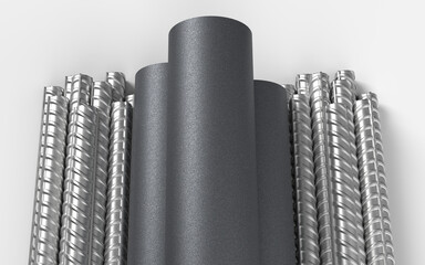  PVC tube pipe,Plastic pipe or polypropylene or polyethylene with TMT Rods