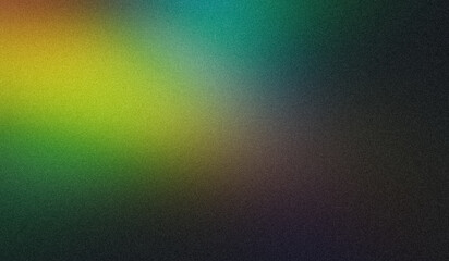 Grainy gradient with vibrant color flow shaped background, blue green abstract noise texture backdrop design, bright, shine, glowing colors, copy space.