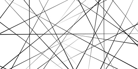 Chaotic abstract line seamless pattern. Abstract lines in black and white tone of many squares and rectangle shapes on white background.