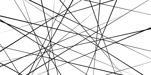 Fototapeta premium Chaotic abstract line seamless pattern. Abstract lines in black and white tone of many squares and rectangle shapes on white background.