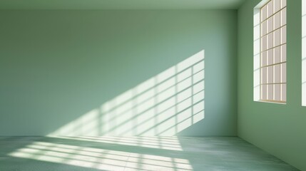 Obraz premium A room with a window and a wall. The room is empty and has a lot of natural light coming in through the window