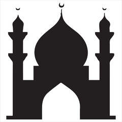 mosque dome. flat icon symbol isolated on white background. vector illustration.
