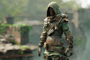 Fototapeta premium 3d open world game character