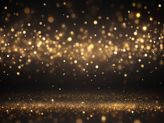Fototapeta premium abstract defocused background of blur glitter light bokeh gold and black