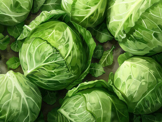 fresh cabbage isolated on white background