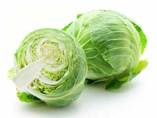 Fototapeta premium fresh cabbage isolated on white background