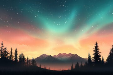 Awe-Inspiring Aurora Borealis Panorama at Dusk