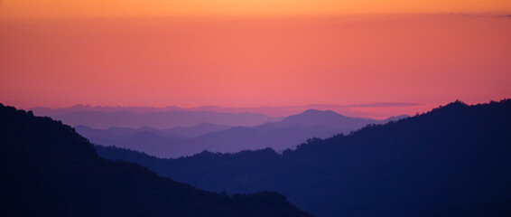 Banner Golden sky sunrise dramatic beautiful landscape view. Dawn sky gold dusk time cloudscape with sunlight. Panorama Dramatic sunset scenic landscape. Beautiful landscape nature with copy space