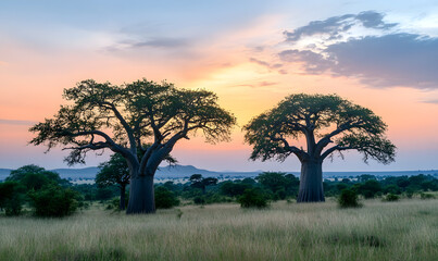 Obraz premium Dreamlike Landscapes and Mystical Gardens with Vibrant Flowers and Glowing Nature