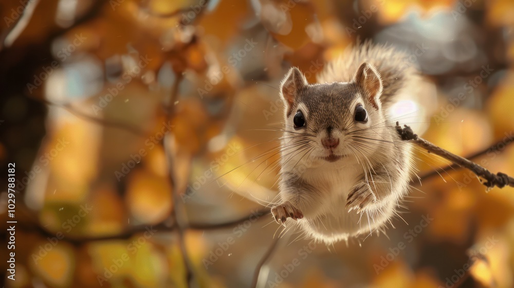 Wall mural Curious Squirrel