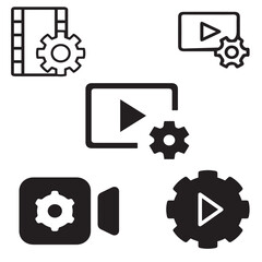 Video Settings vector design symbol 