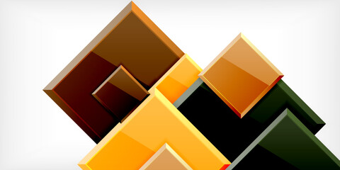 Colorful squares with reflections abstract background design. Vector Illustration For Wallpaper, Banner, Background, Card, Book Illustration, landing page