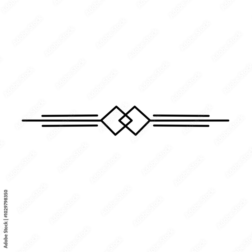 Poster geometric line border