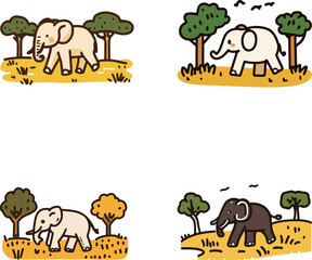 Elephants in savanna landscapes