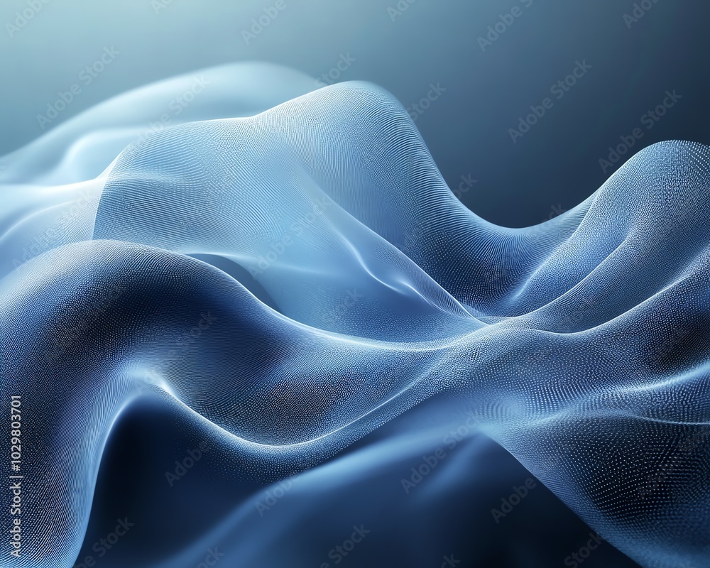 Poster abstract blue banner design for a technology website, featuring dynamic shapes and gradients to conv