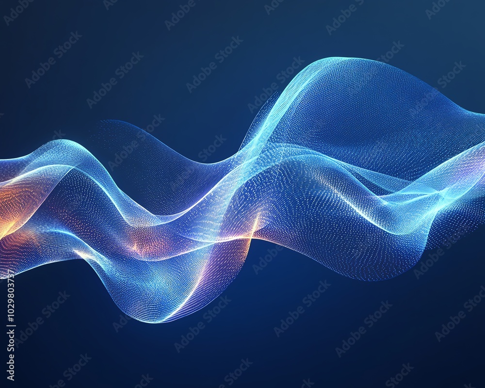 Aufkleber Abstract blue banner design for a technology website, featuring dynamic shapes and gradients to convey innovation and modernity