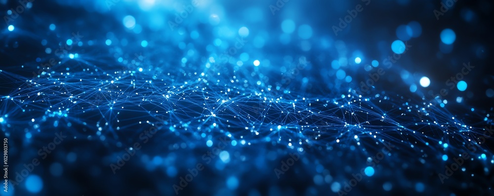 Poster abstract blue lines illustrating direction on a sophisticated techthemed background, emphasizing con