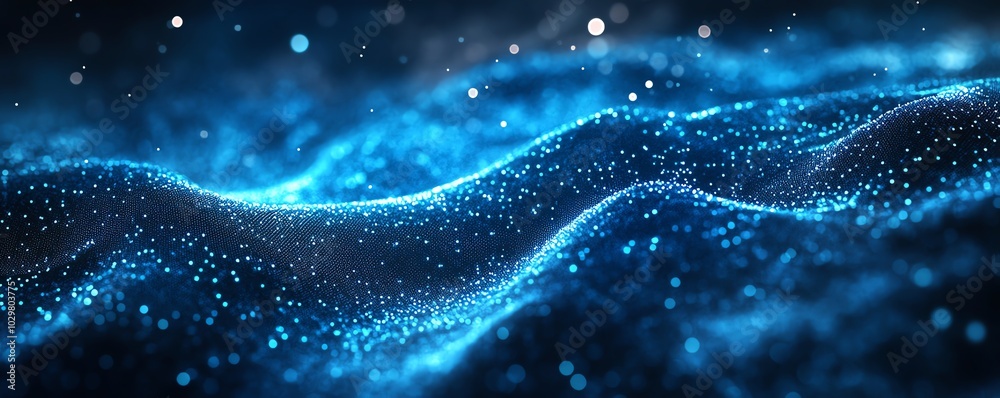 Poster abstract blue lines illustrating direction on a sophisticated techthemed background, emphasizing con