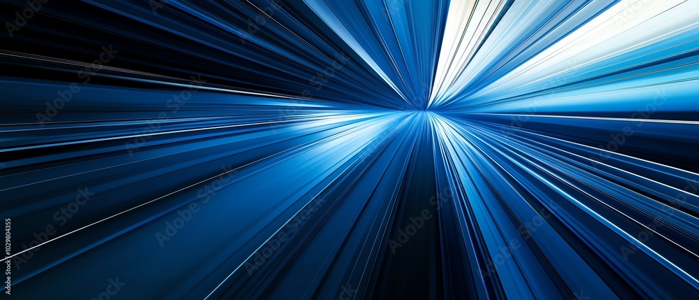 Poster blue abstract lines guiding the viewers eye against a sleek tech backdrop, representing the future o